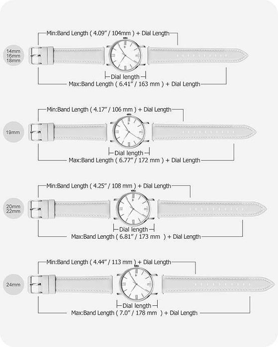 Pasek do zegarka biały 20mm