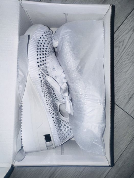 NOWE biale sneakersy na koturnie