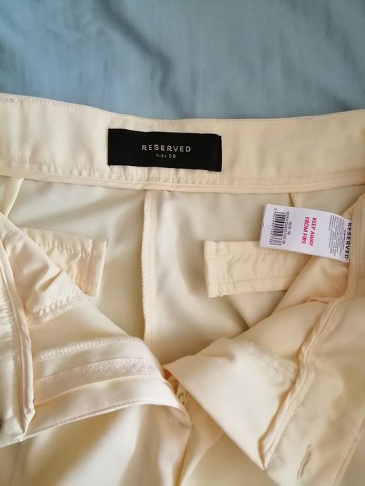 Spodnie damskie żółte