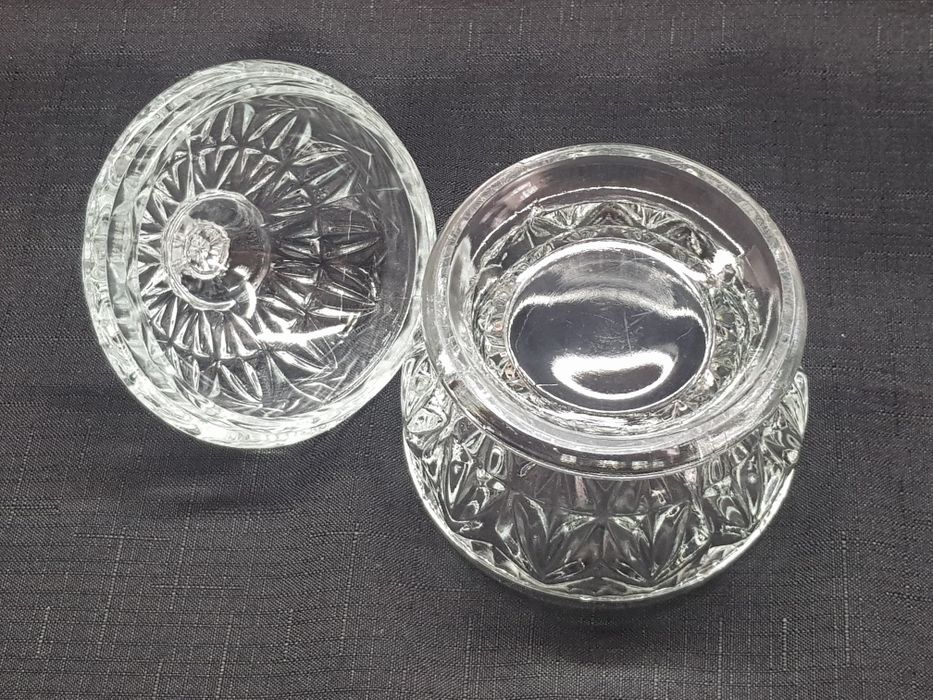 Bomboniera cukiernica kryształowa szkło kryształowe Vintage PR