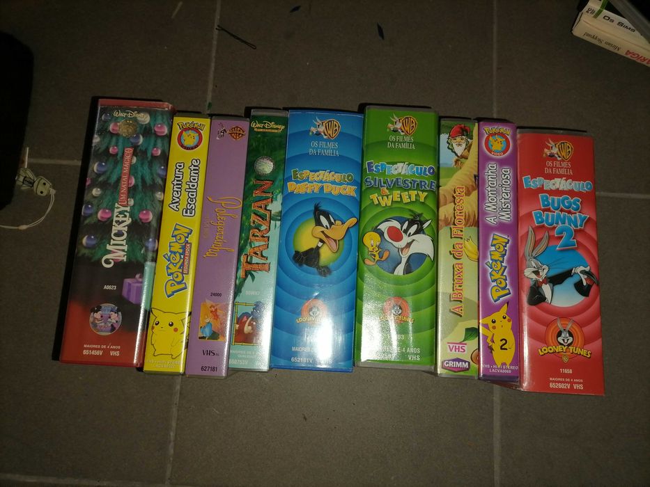 Cassetes VHS filmes animação