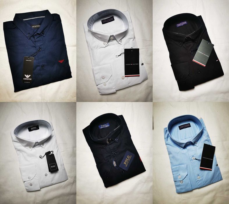 Koszula męska gładka Tommy Hilfiger Hugo Boss Emporio Armani nowość