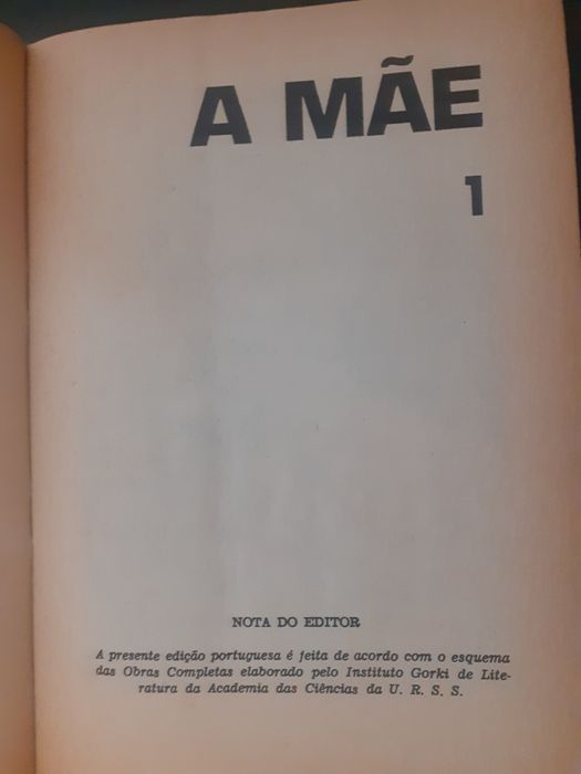 Livro A Mãe de Maximo Gorki