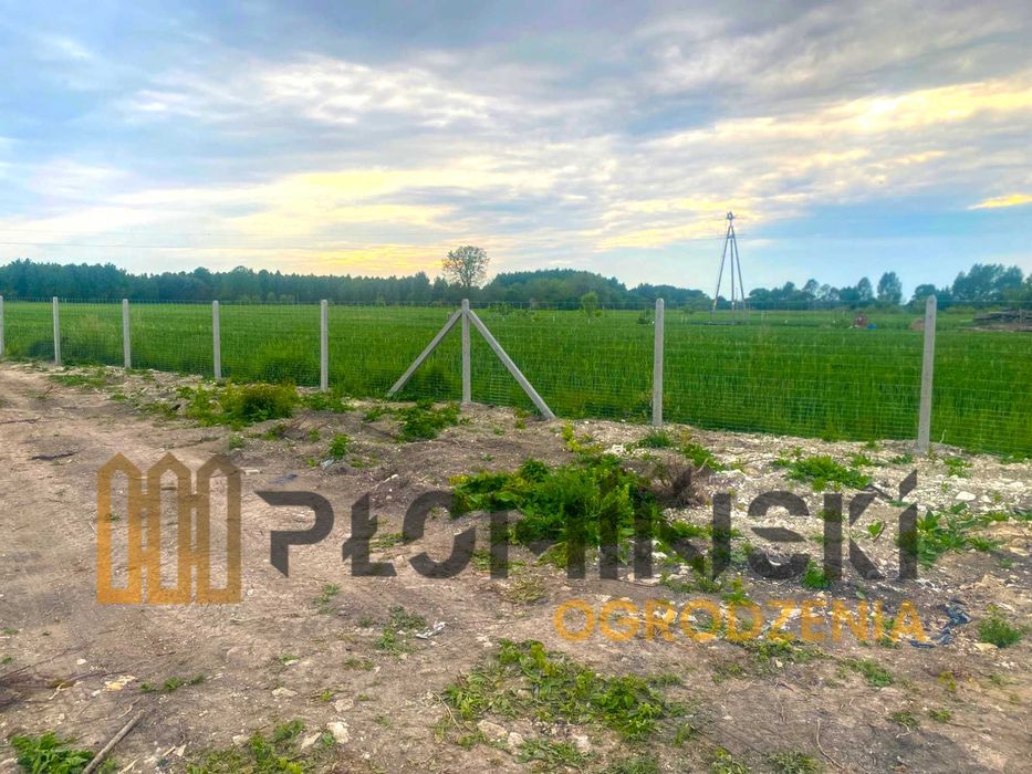 Ogrodzenie z siatki i słupka betonowego montaż transport