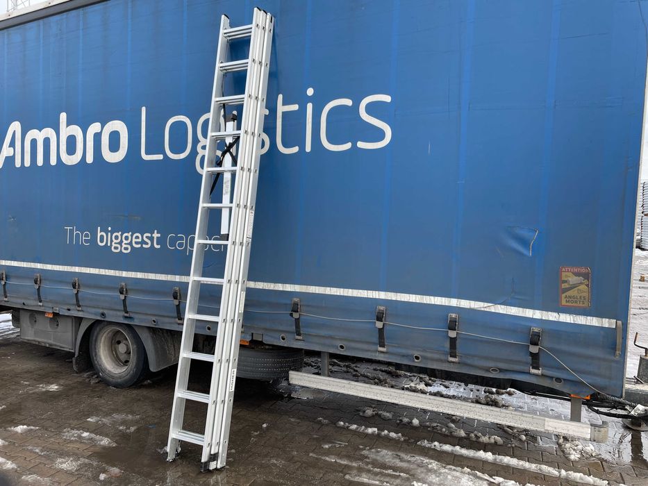 Drabina aluminiowa uniwersalna 3x12 HIGHER 7,38m 150kg - II Gatunek