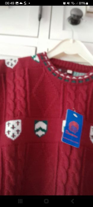 Camisola de malha nova estilo harry potter