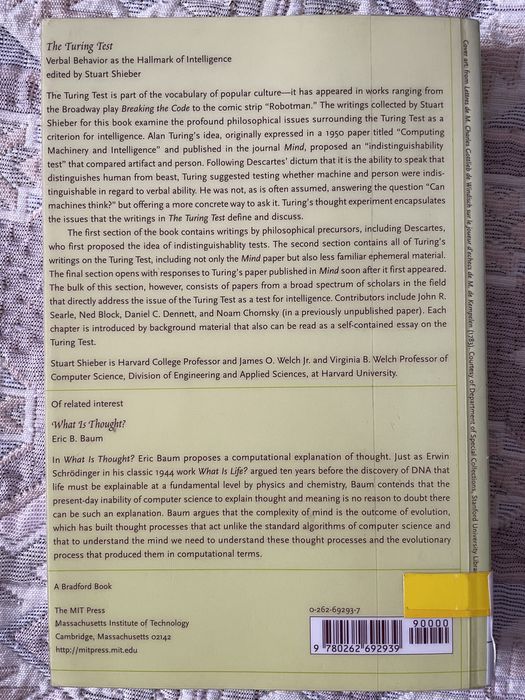 The Turing Test by Stuart Shieber64861307976323121