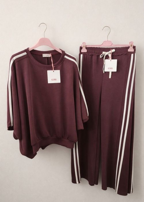 bordowy dres masełko Azara r.uni