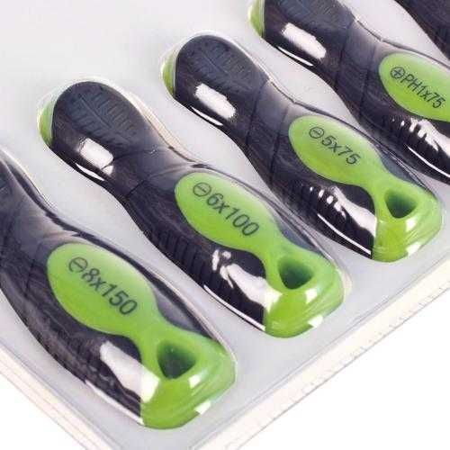 Набір викруток хрест та шліц, 10 предм Alloid НО-10Б, отвертки