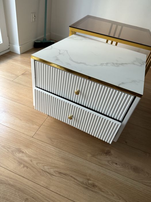 Stylowa szafka nocna / stolik glamour 2w1