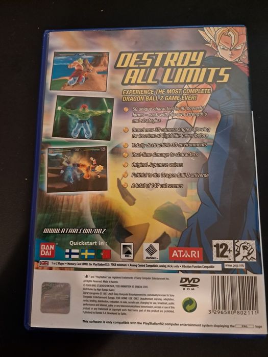 Jogo para Playstation2: "Dragon Ball Z Budokai Tenkaichi" Preço: 12€ (Posso negociar).