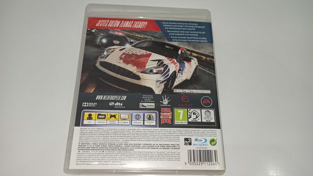 ps3 NEED FOR SPEED RIVALS po polsku wyścigi samochodowe polska okładka