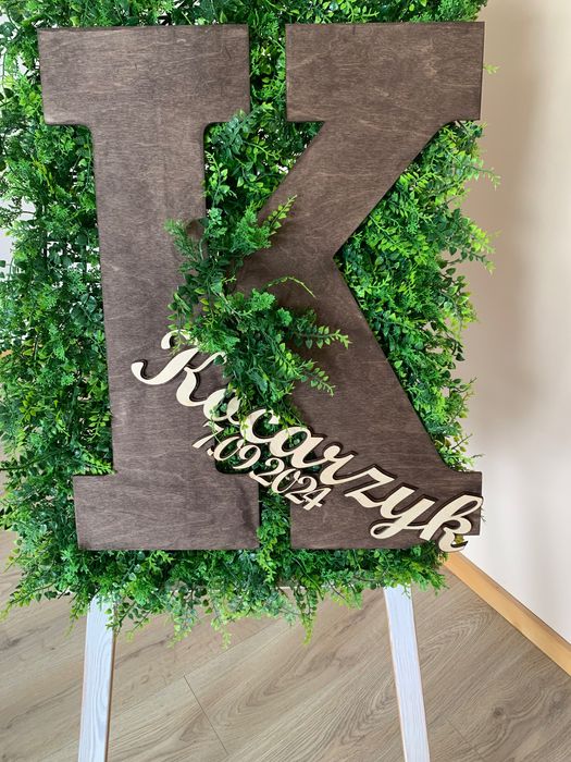 Drewniana księga gości, litera 60 cm