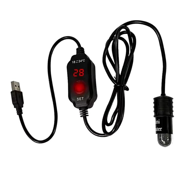 Mini termostato para aquário. Ajustável entre os 18° e os 34 ° graus.