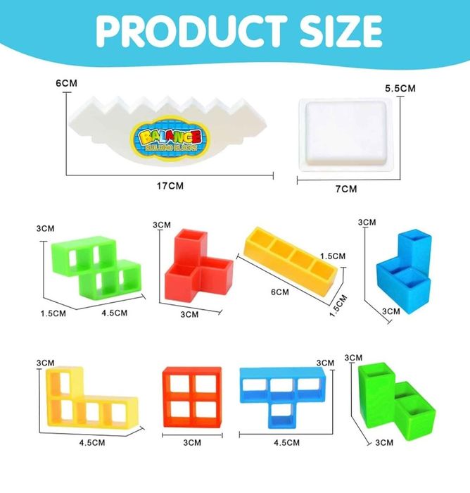 AWAVM Tetra Tower, zestaw do układania w stosy Tetris