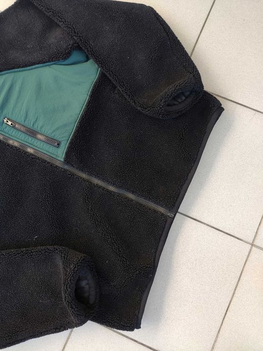 Kurtka polarowa sherpa jesienna czarna skate r. M