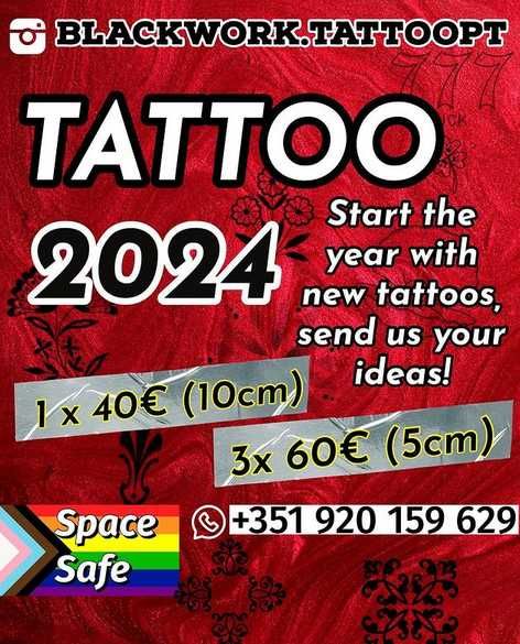 3 TATTOOS promotions 60 euros LISBON
