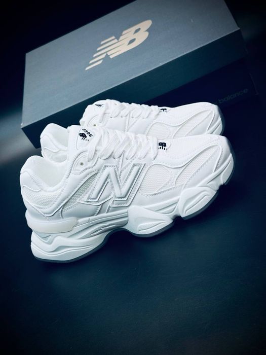 NEW BALANCE Женские белые кроссовки new balance 9060 кожаные кросовки / нью беланс белоснежные 9060 женские / кожаные женские красавки Ню Баланс
