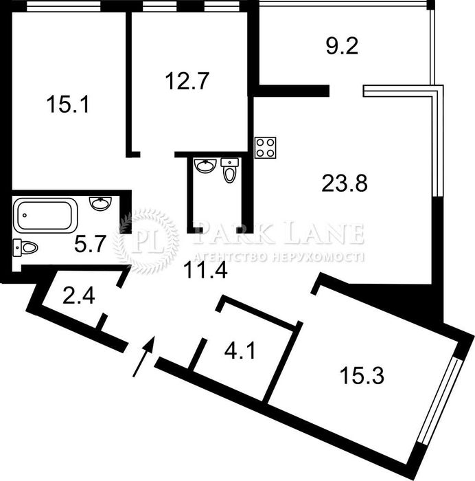 Продаж квартири 3к ЖК Італійський квартал 100 м2 камін Оболонь Ліпинка