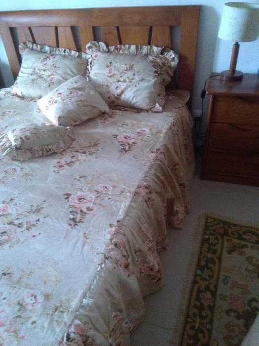 Colcha com folho antiga