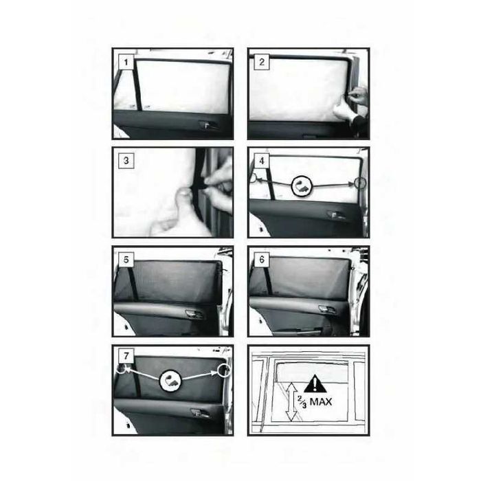 Cortinas pára sol Car Shades OPEL ASTRA H
