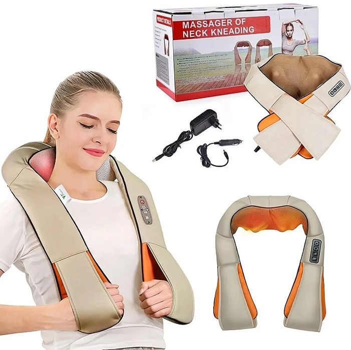 Роликовий масажер Massager of Neck Kneading для шиї та спини