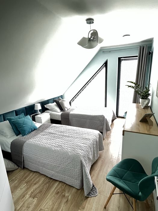 Domek Bielik z jakuzzi  nad jeziorem w Lubniewicach