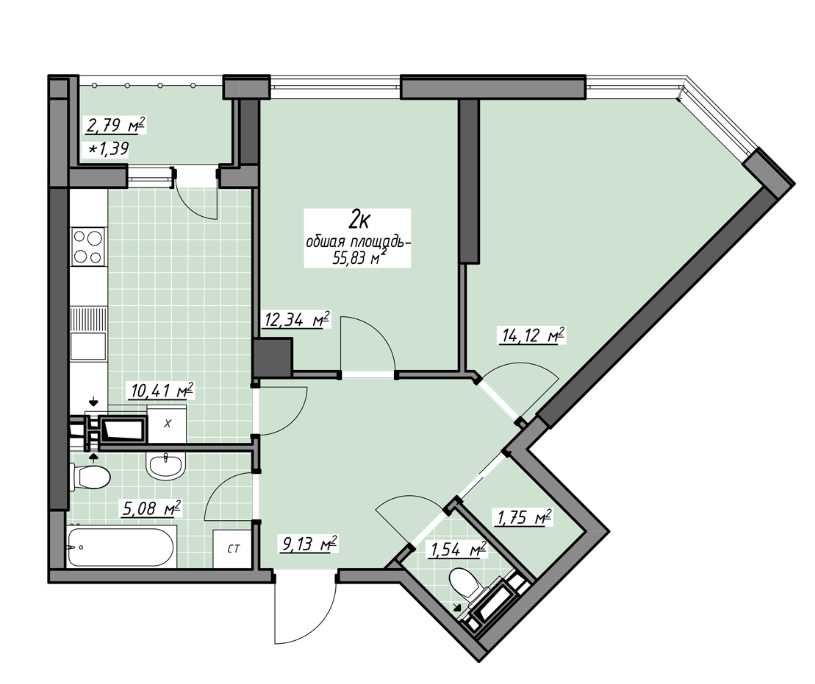2х комн Ремонт Новострой  Сдан Таирово ЖК Одесские традиции