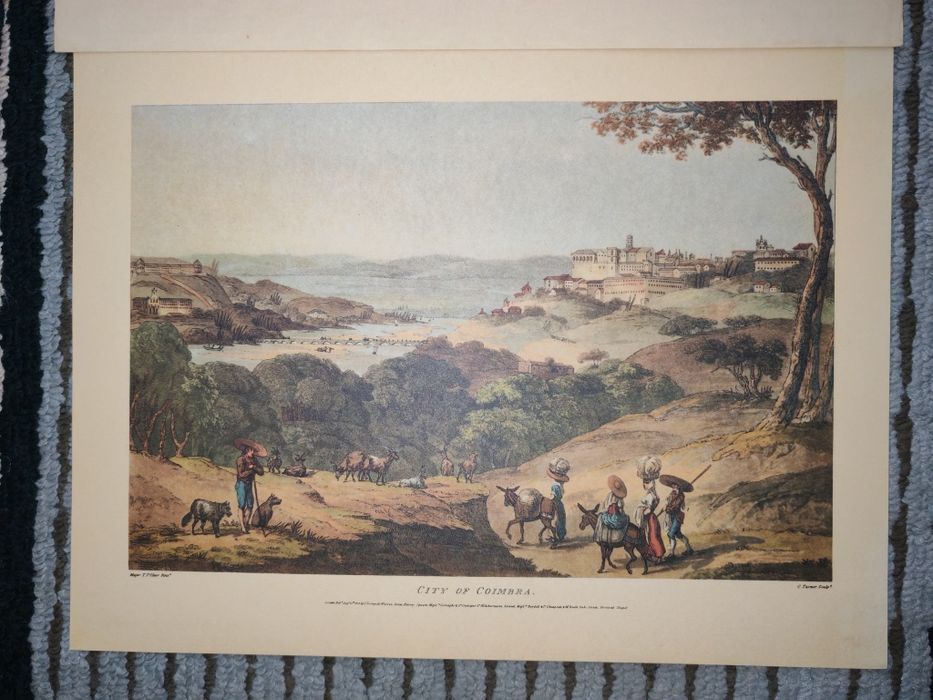 3 Gravuras antigas de Coimbra – conjunto decorativo (séc. XIX)