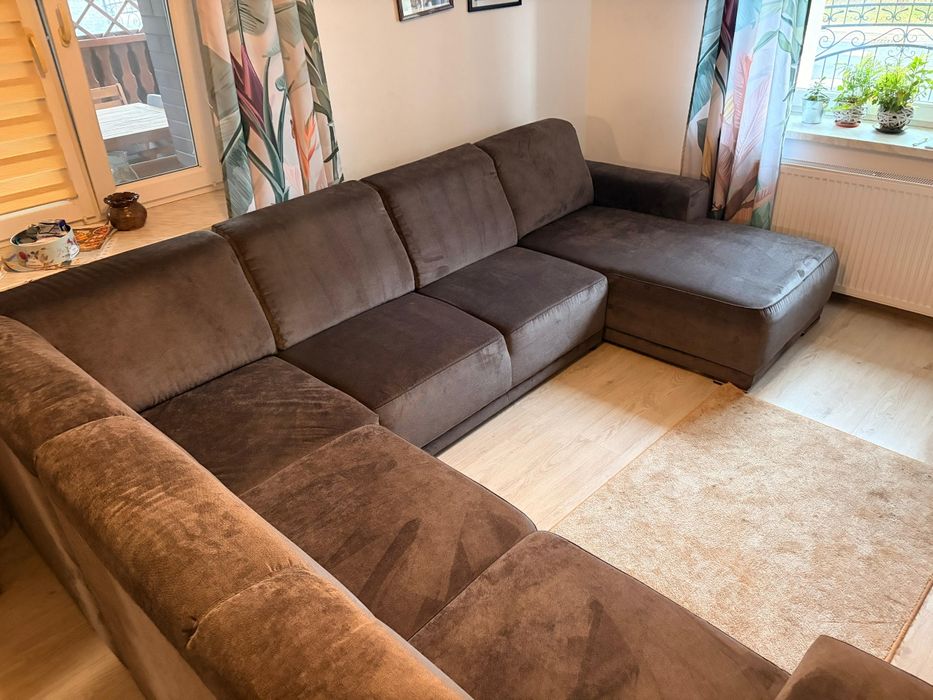 Szary duży narożnik Agata