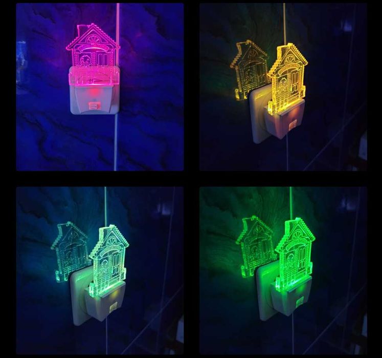 Lampka nocna LED z wyłącznikiem 230V, druga gratis.