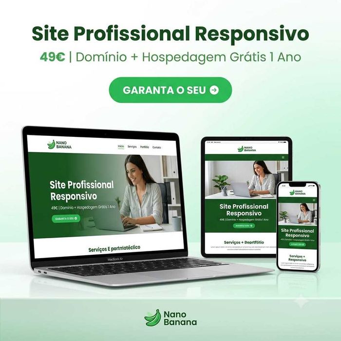 Site Profissional 49€ — Pronto em 7 Dias (Domínio + Hosting Grátis)
