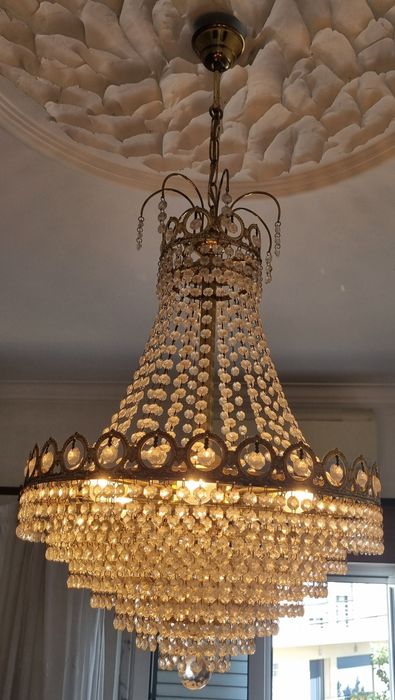 Candeeiro de  cristal  antigo