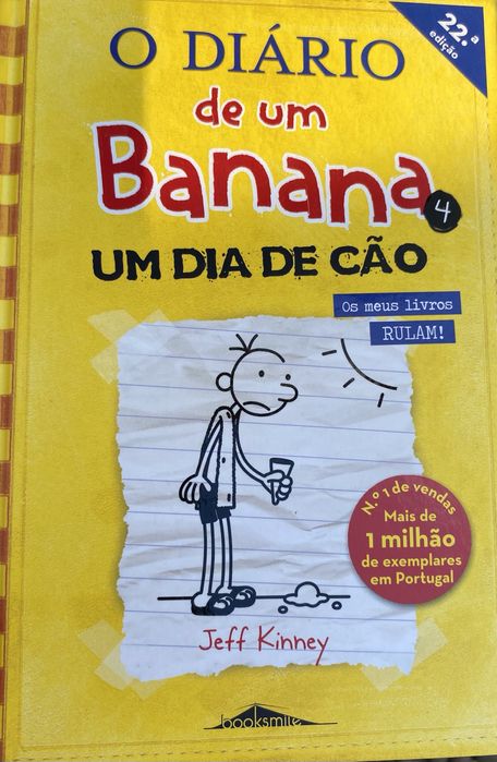 Quatro livros da coleção “O Diário de um Banana”