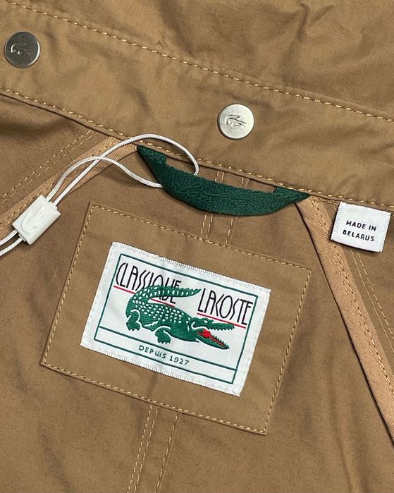 Тренч Lacoste Unisex Lightweight Canvas Coat Brown (new) | ORIGINAL