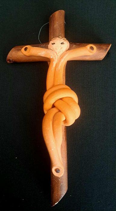 Cristo em barro do artista Ralha