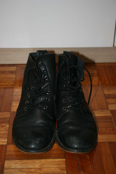 Botas Pretas Couro Seaside