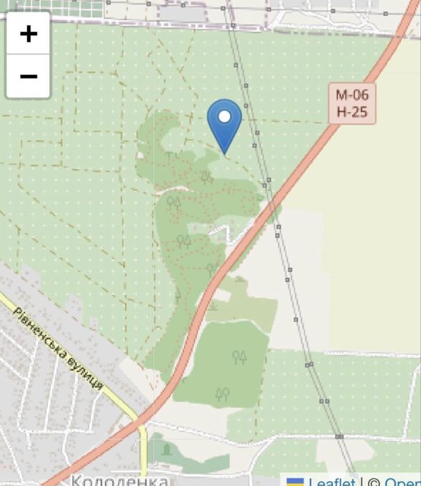 Земельна ділянка с. Колоденка біля лісу