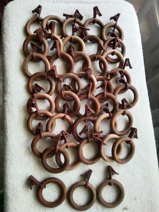 Kółka do karniszy, 38 szt.