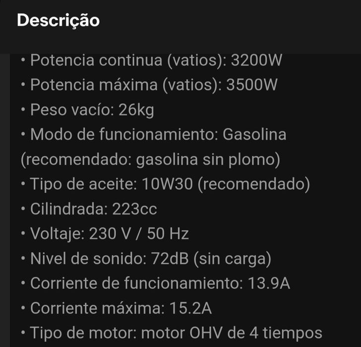 Gerador inverter 3500w