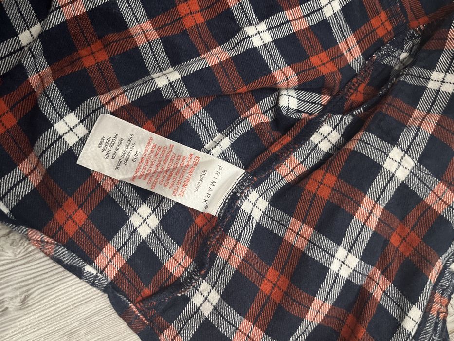 Рубашка червона у клітинку для хлопчика 9-12міс Primark 80розмір
