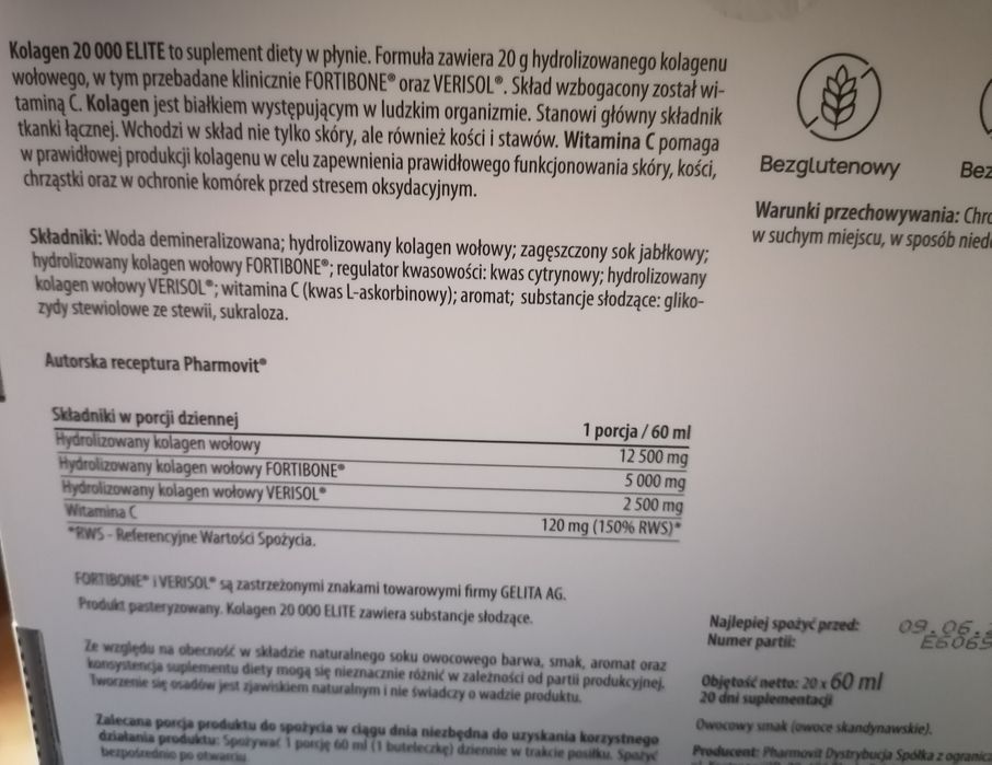 Kolagen 20 000 w buteleczkach