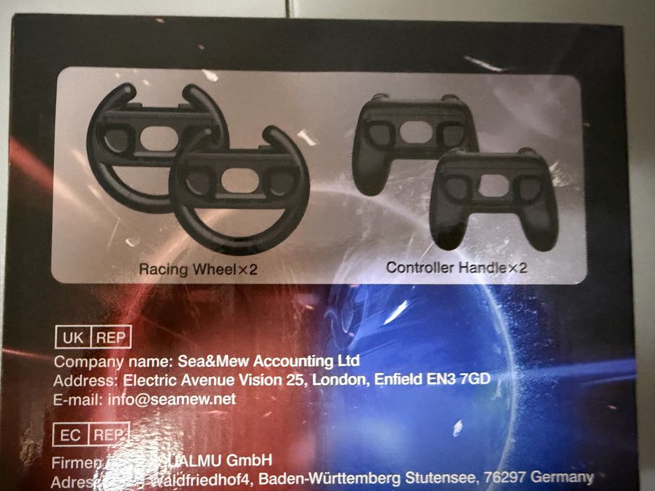 Kit 4 em 1 para Nintendo Switch 2 – Volantes e Grips para Joy-Con