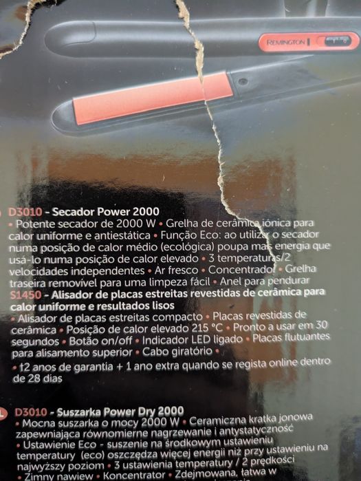 Secador de cabelo + Alisador de cabelo placas cerâmicas