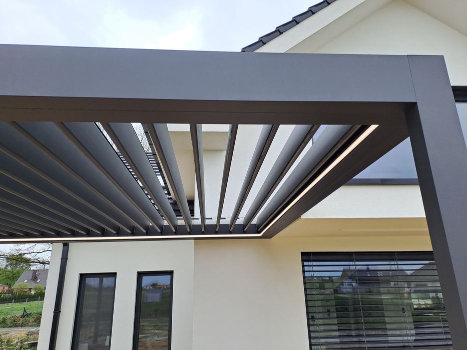 Żaluzje fasadowe z 90 c 80 pergola aluminiowa
