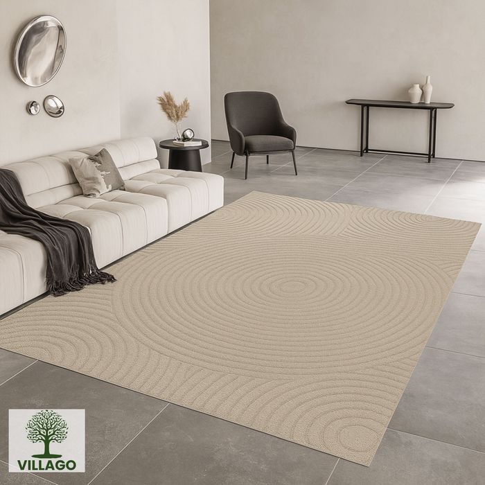 Dywan Villago Camel 200 x 140 cm Beżowy – pętelkowy, nowoczesny‼️