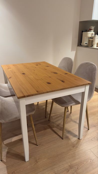 Mesa Lerhamn Ikea + 4 Cadeiras Glamm Sklum