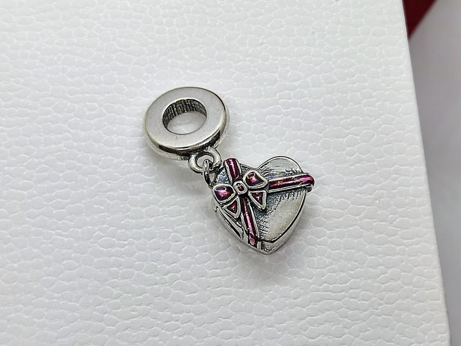 Charm's zawieszka otwierana S925 ALE serce czekolada