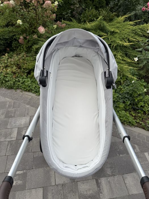 Коляска Cybex Balios S Lux Silver 2 в 1 Stone Grey Чохол для ніжок, муфти, дощовик , москітна сітка