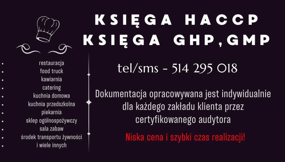 Księga HACCP, księga GHP, GMP